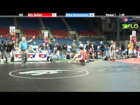 Junior 182 - Billy Duffert (Wisconsin) vs. Miles Hammerlund (Minnesota)