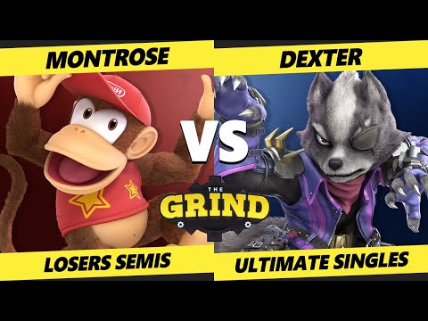 The Grind 221 Losers Semis - Montrose (Diddy Kong, Ness) Vs. Dexter (Wolf) Smash Ultimate - SSBU