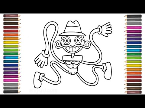 Poppy Playtime. Mommy Long Legs husband coloring pages. Page de coloriage mari de Mommy Long Legs.