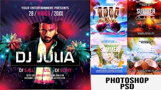 2023 DJ Pool Summer Beach Party Social Media Photoshop Tutorial
