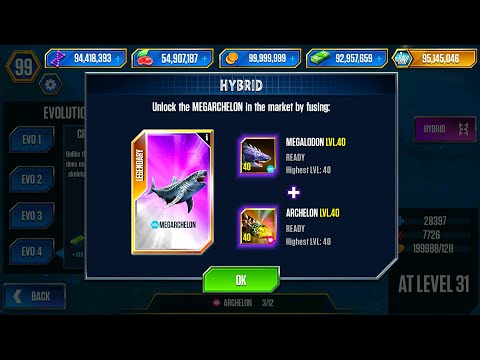 ARCHELON vs MEGARCHELON vs HENODUS vs GILLIRHYNCHOPS ALL MAX LEVEL 40 | JURASSIC WORLD THE GAME