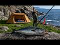 Solo Camping On A Remote Ocean Cliff Catch Cook