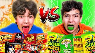 EATING the World's SPICIEST vs SOUREST foods!!! GAG!