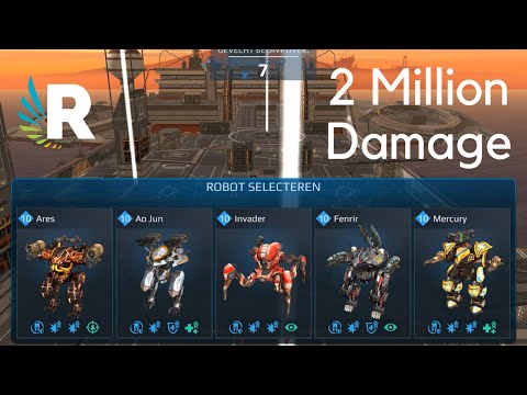 War Robots: 2 MILLION DAMAGE and 10 KILLS with Ares, Ao Jun,  Invader, Fenrir and Mercury