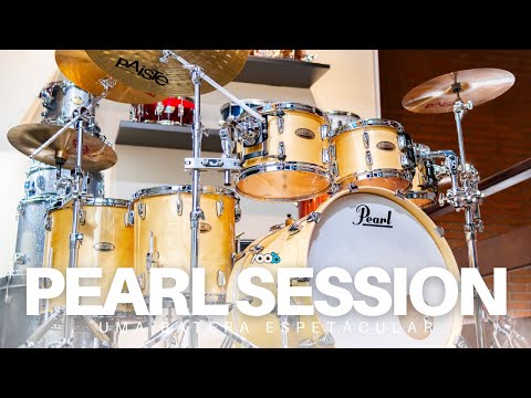 Testando o som dessa Bateria Pearl Session Studio Select braba!