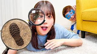 みつけた！足跡をヒントに泥棒を探せ！お宝を盗んだのは誰だ⁉︎ミッションをクリアしてドロボーを捕まえよう！キミは泥棒の正体がわかるかなぁ？【チャレンジ】