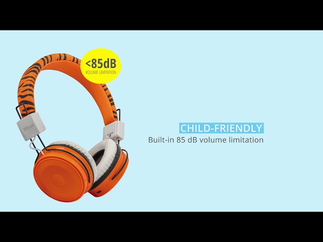 Trust Comi Auriculares Bluetooth para Niños Naranja video