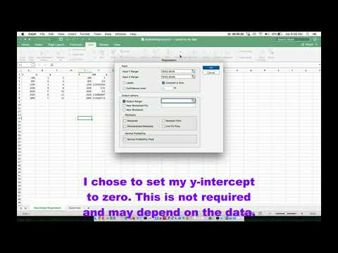 Non-linear Regression Analysis in Microsoft Excel
