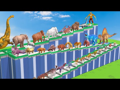 Death Run Who Will Win the Fight Saber Tooth Vs Animals Vs Dinosaurs Vs Reptiles Animal Revolt Battl