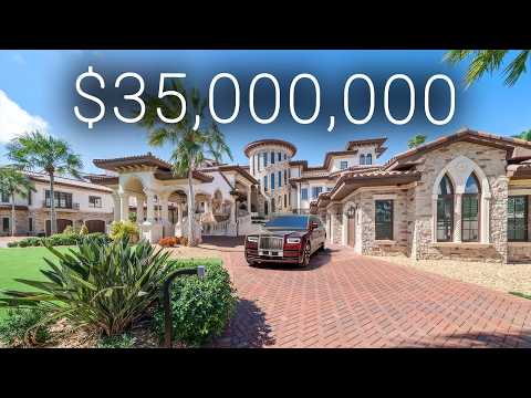Inside BEN MALLAH's $35,000,000 BEACHFRONT CASTLE! Bowling, Theatre, Cellar, & ROLLS ROYCE INCLUDED!