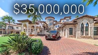Inside A $35,000,000 Mansion With Bowling Alley, Theatre, Wine Cellar, & Rolls Royce Included!