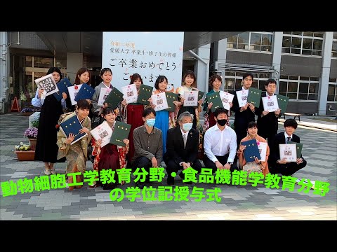 生命機能学科 0005　令和3年3月24日2020年度卒業式・修了式　動物細胞工学/食品機能学教育分野の学位記授与を研究室で挙行しました。卒業・修了おめでとうございます。