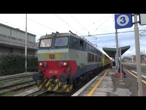E656.607 + Treno Cantiere [ROMA SM. - VILLA S.G. BOLANO] in partenza da Pomezia e da Campoleone!!