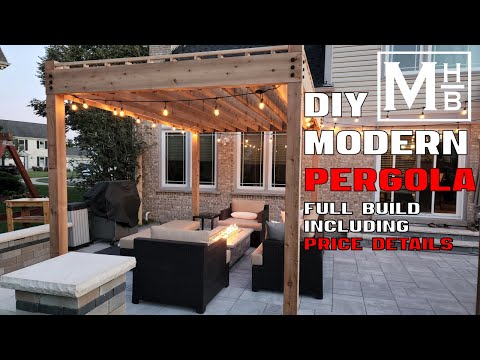DIY Modern Pergola.  Complete Build with Cost Details