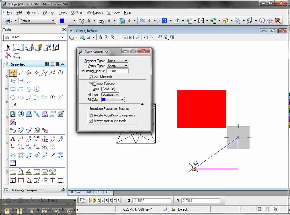How to: Create solid fill/pattern in MicroStation