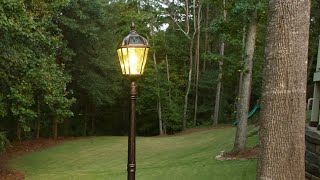 Watch A Video About the Royal Brushed Bronze Solar LED Outdoor Post Light