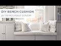 Easy DIY Bench Cushion with Removable Cover