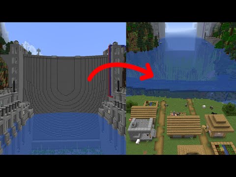 Minecraft realistic water vs dam breach