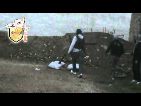 استهداف مقرات النظام بقذائف الهاون في بلدة عقربا في ريف دمشق من قبل كتيبة عمر بن عبد العزيز ولواء الإسلام