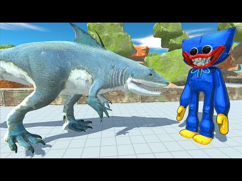 DEATH RUN KINGSHARK VS HUGGY WUGGY - Animal Revolt Battle Simulator
