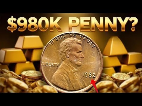 US 1982 No Mint Mark One Cent Coins - United States Lincoln Penny Coins