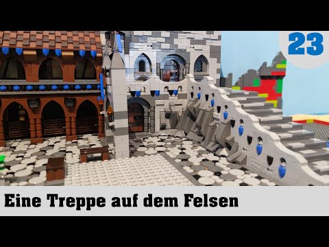 #23 A staircase on the rock - BUILDING A CASTLE WITH LEGO AND OTHER BRICKS