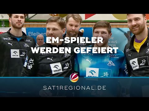 EM-Spieler werden beim THW Kiel und SG Flensburg-Handewitt gefeiert
