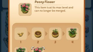 How to get Peony Flower max level Part 3 / Merge Mansion