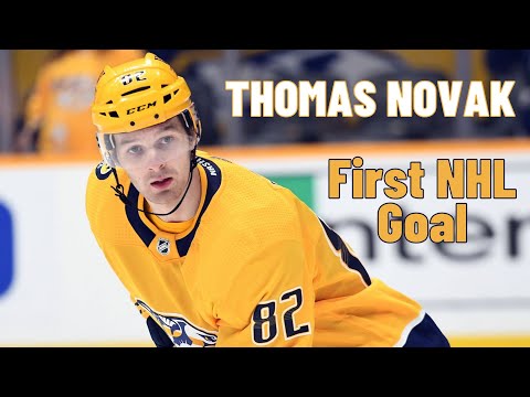 Thomas Novak #82 (Nashville Predators) first NHL goal Dec 17, 2021
