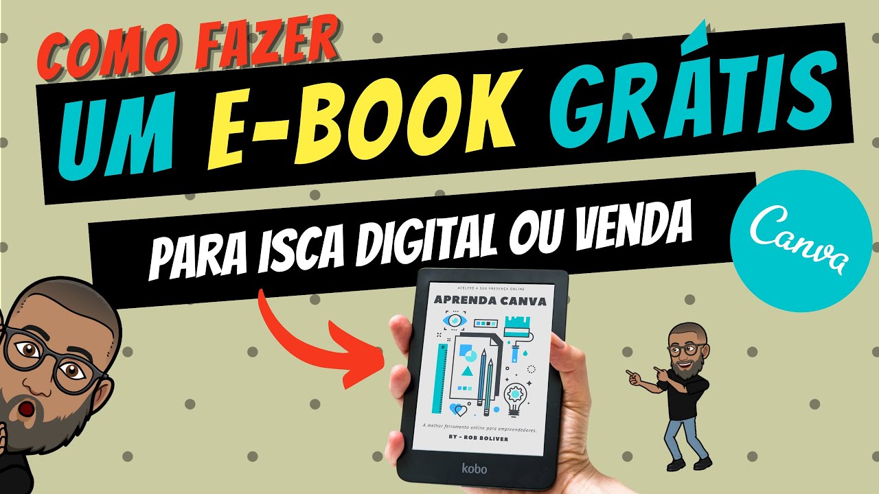 Como fazer/Criar EBOOK no Canva grátis para VENDER ou Isca digital.