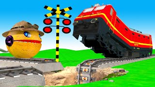 【踏切アニメ】あぶない電車 Train🚦 Fumikiri 3D Railroad Crossing Animation #1