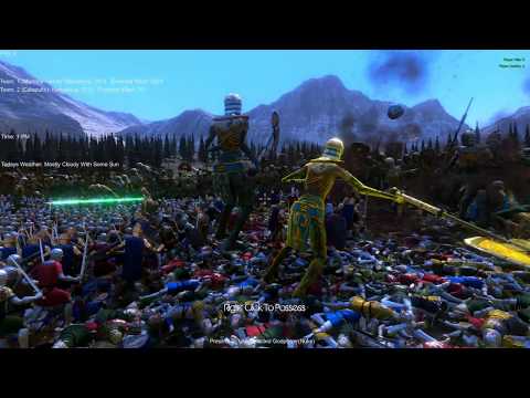 Undead mummies army  vs medieval human army - UEBS mod - ultimate epic battle simulator