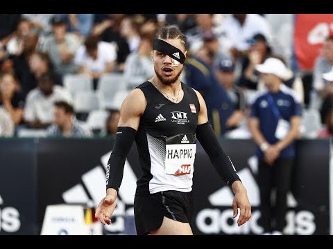 Hurdler Wilfried Happio wins title after being assaulted during warm-up