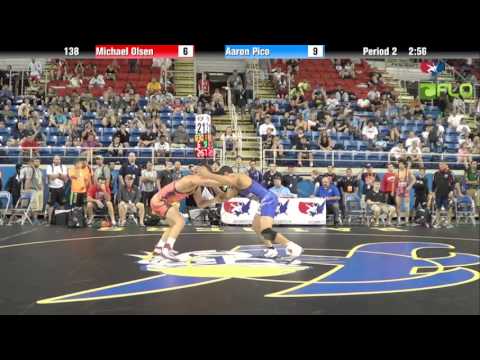 Junior 138 - Michael Olsen (Kansas) vs. Aaron Pico (California)