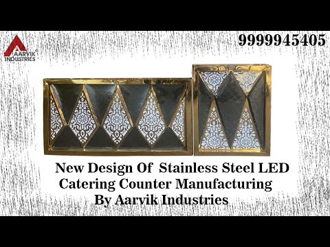 Stainless Steel LED Catering Counter