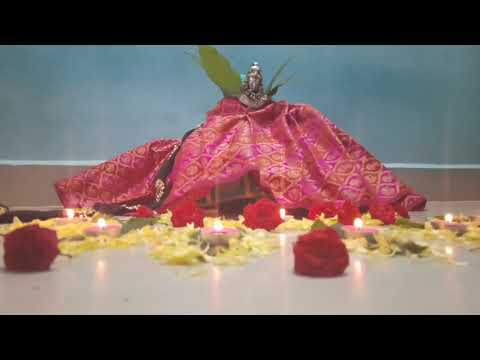 Varamahalakshmi Pooja decoration ll Design with flowers ll Hasika's World