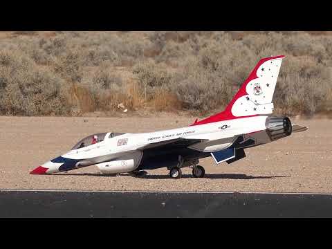 1:6 Thunderbird F16 with a slightly "nosy" landing.