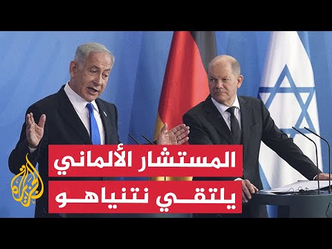 مشاهد للقاء رئيس الوزراء الإسرائيلي مع المستشار الألماني في القدس