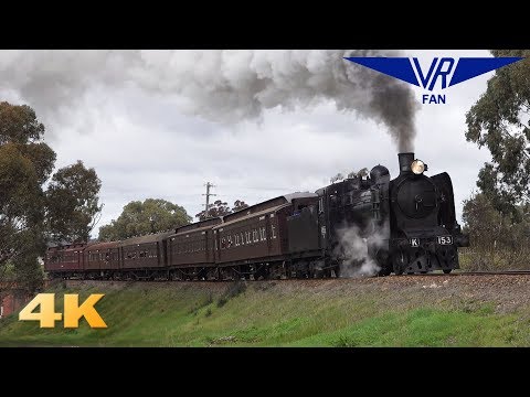 Steam Train in the Goldfields - Victorian Goldfields Railway: 4K Australian Trains