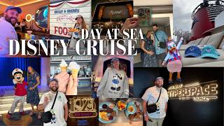 DISNEY WISH CRUISE VLOG 🚢✨ Day At Sea, Explore the Wish, AquaMouse, Hyperspace Lounge, 1923 & More