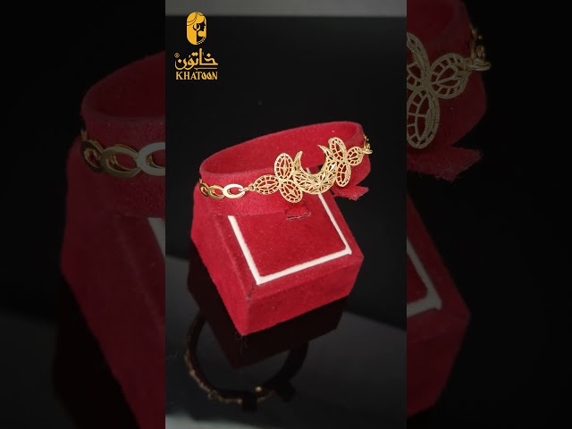 طقم مجوهرات بديل الذهب بتصميم أقمار الخليج المرصع بالكريستال