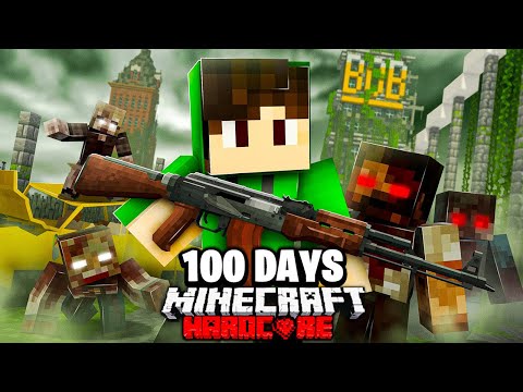 I Survived 100 Days in a ZOMBIE APOCALYPSE in Hardcore Minecraft!