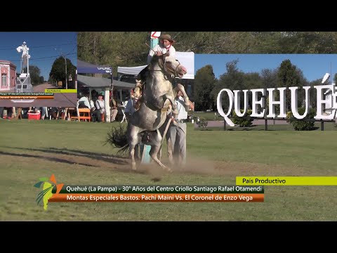 Quehué, La Pampa. Jineteada 30° Aniversario Centro Criollo Santiago Rafaél Otamendi. 13 04 2024