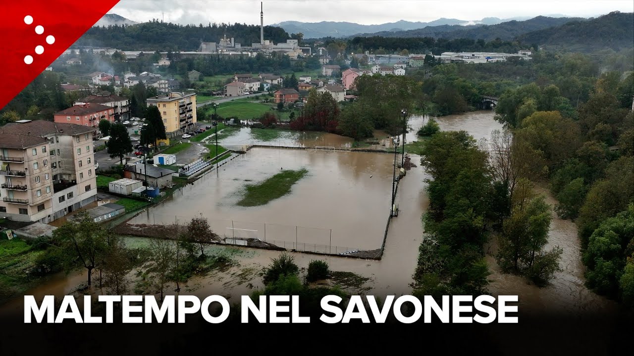 Maltempo in provincia di Savona: esonda il fiume Bormida a Dego, frane a Varazze e Celle Ligure