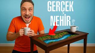 İÇİNDE GERÇEK NEHİR AKAN MASA YAPTIM! (LİMİT 2000 TL)