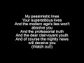 Bad Religion-Pessimistic Lines Lyrics