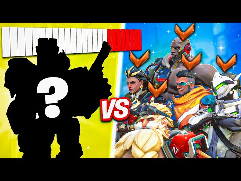 1 BUFFED Top 500 vs 5 Bronze Players, But It's MYSTERY HEROES!