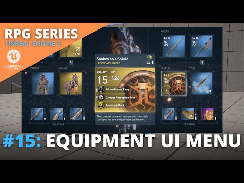 Unreal Engine 5 RPG Tutorial Series - #15: Equipment UI Menu