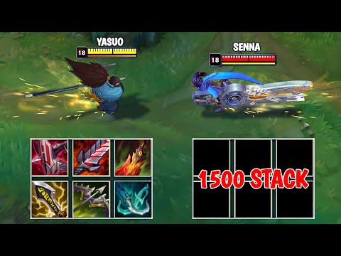 1500+ STACK SENNA NO BUILD vs YASUO FULL BUILD FIGHTS & Best Pentakills!