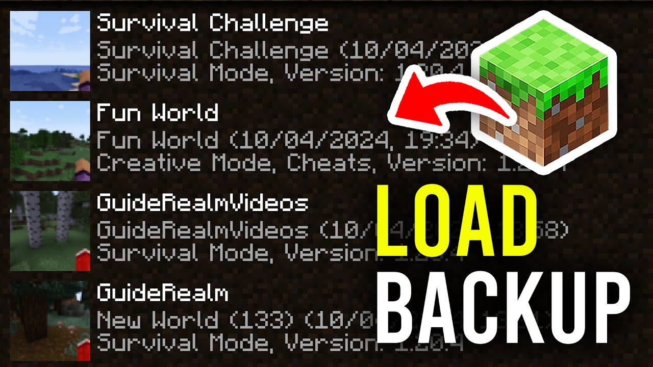 How To Load Backup In Minecraft (Restore/Recover) - Full Guide